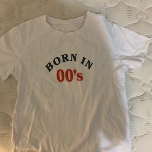 New! Born in 00’s crop tee